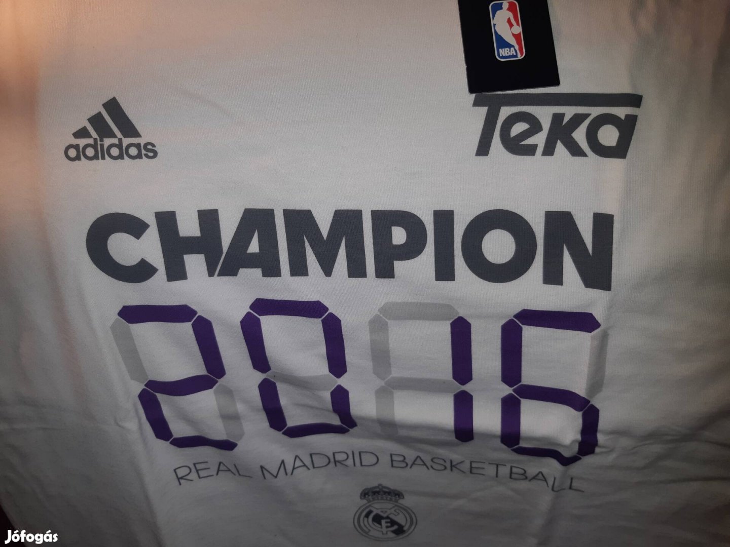 Adidas új Real Madrid pamut póló L-es