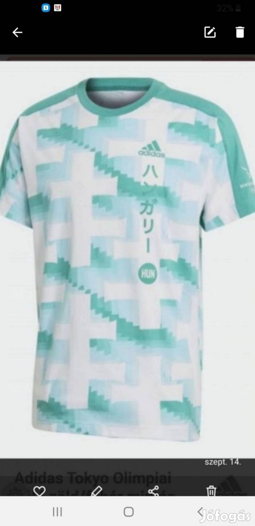 Adidas új Tokio olimpiai magyar válogatott pamut polo S-M-L-XL 