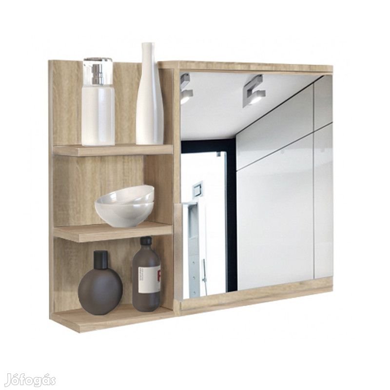 Adino II NEW fürdőszobai tükrös szekrény - Sonoma