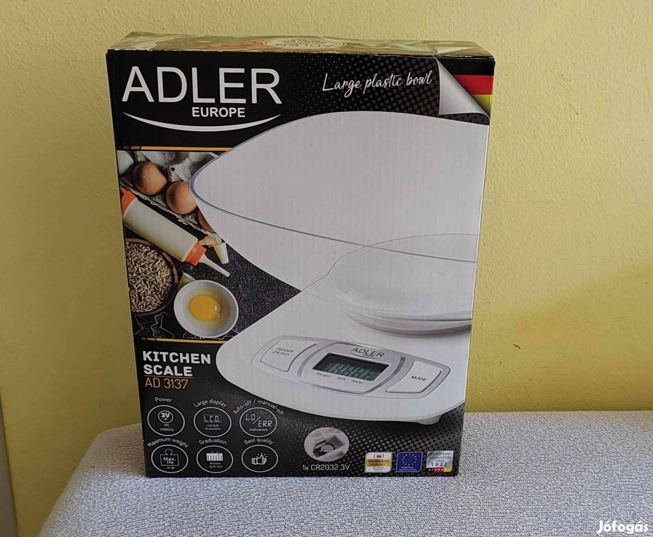 Adler - Digitális konyhai mérleg - dobozában - sosem használt