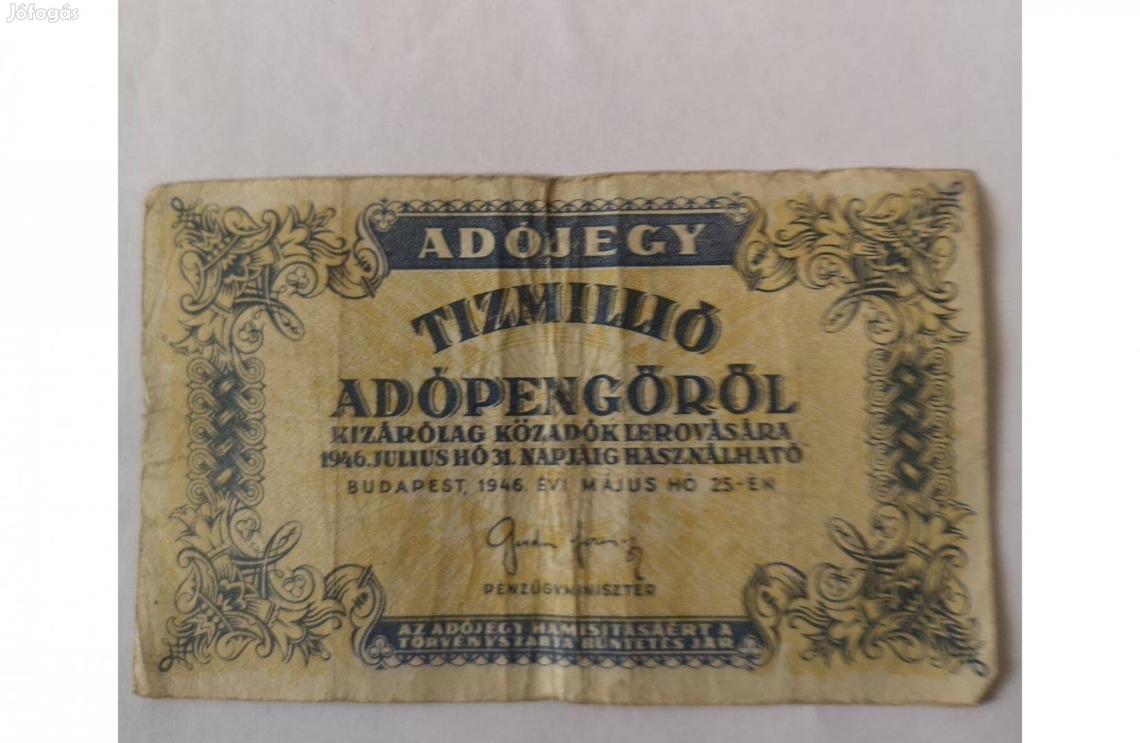 Adójegy 1946-os évjáratu