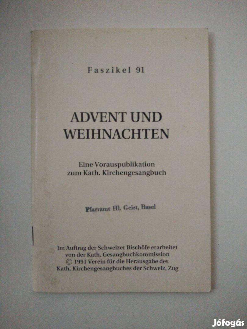 Advent und Veihnachten Énekeskönyv