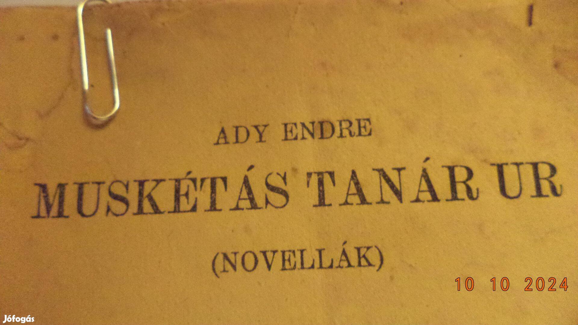 Ady Endre : Muskétás tanár ur