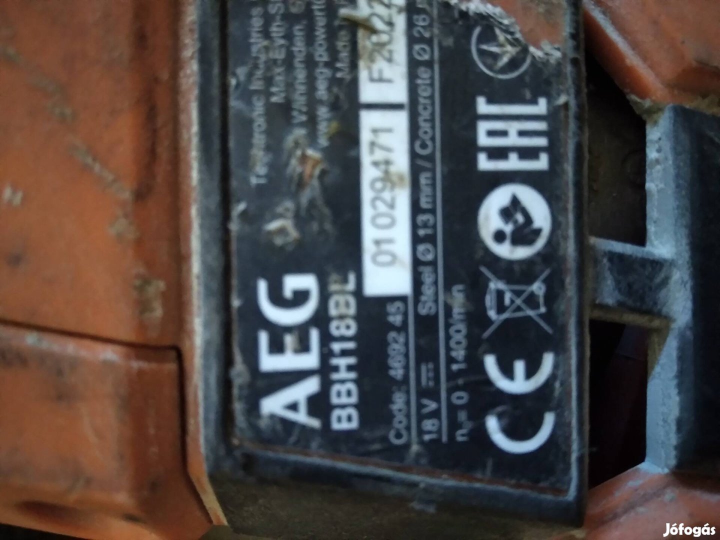 Aeg akkus ütvefúró vésőgép 2.5 joul ütőerő