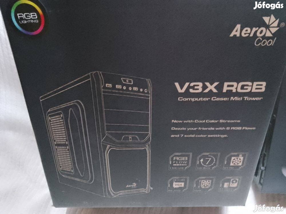 Aerocool V3X RGB pc ház 450W táp