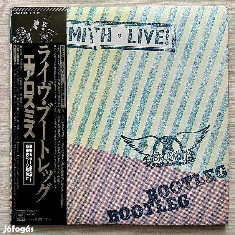 Aerosmith Live! Bootleg dupla japán bakelit hanglemez