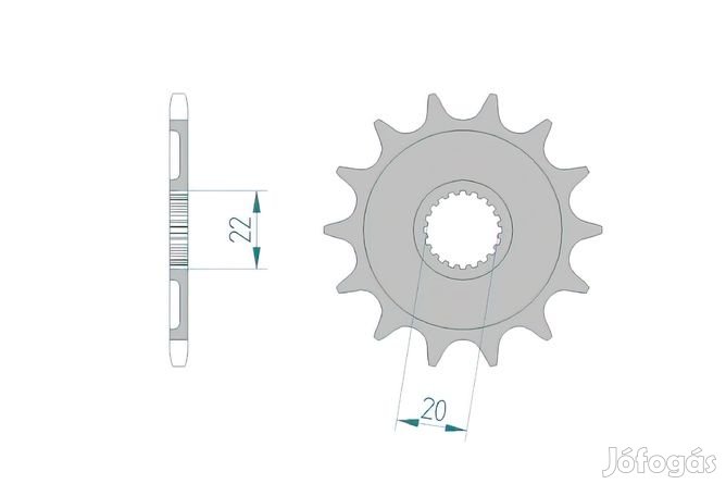 Afam 12 fogas első lánckerék YZ 125 2005 után