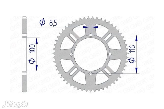 Afam aluminium hátsó lánckerék 420 / 48 fog KX 80 / 85