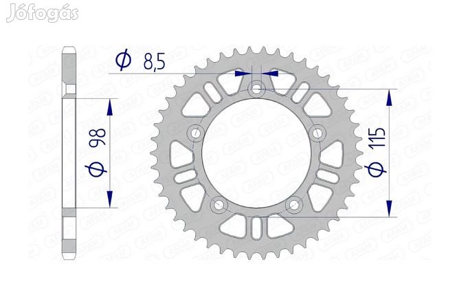 Afam alumínium hátsó lánckerék 420 / 48 fog SX / TC 65