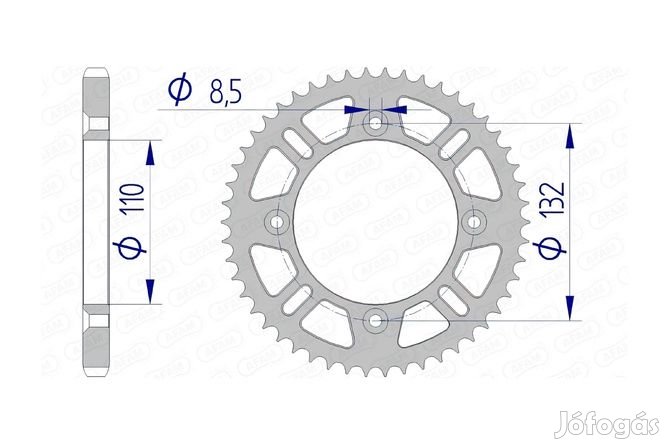 Afam alumínium hátsó lánckerék 428 / 51 fog SX / TC 85