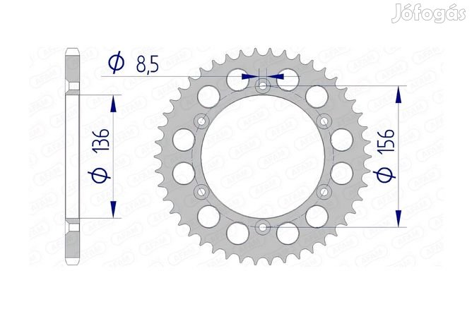 Afam alumínium hátsó lánckerék 43 fogú GasGas / Husqvarna