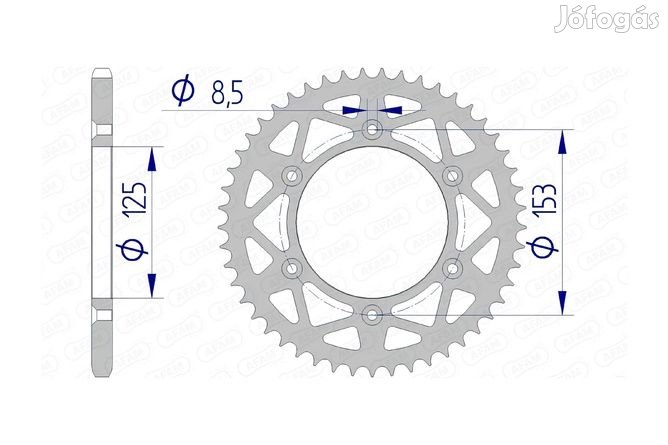 Afam alumínium hátsó lánckerék 48 fogas Honda CR / CRF / XR