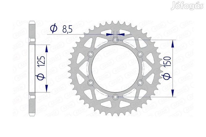 Afam alumínium hátsó lánckerék 50 fogas KTM / Husqvarna