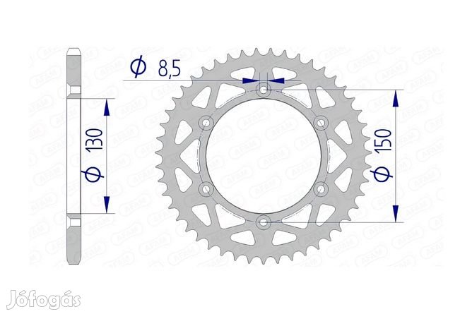 Afam alumínium hátsó lánckerék 50 fogas Yamaha YZ / YZF