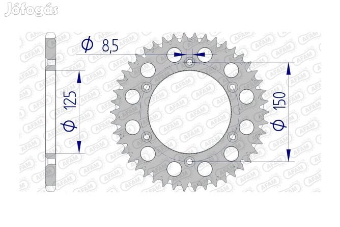 Afam alumínium öntisztító hátsó lánckerék 45 fog KTM / Husqvarna