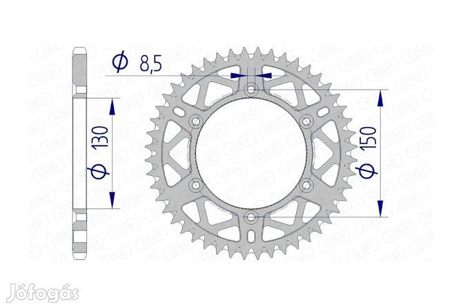 Afam aluminium öntisztító hátsó lánckerék 46 fogas Yamaha YZ / YZF