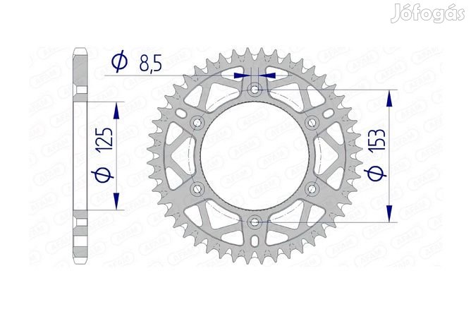 Afam alumínium öntisztító hátsó lánckerék 51 fogú Honda CR / CRF / XR