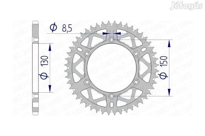 Afam alumínium öntisztító hátsó lánckerék 52 foggal Yamaha YZ / YZF