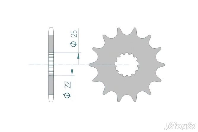 Afam első lánckerék 13 fog Yamaha YZ / YZF modellhez