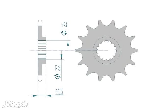 Afam első lánckerék 13 fogas 690 SMC