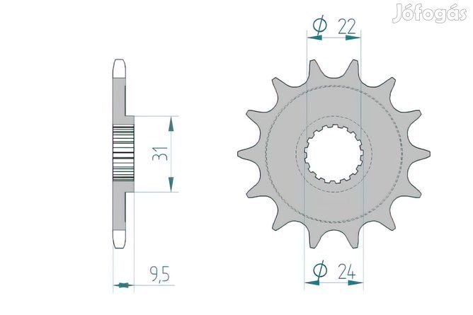 Afam első lánckerék 14 fogas RM-Z 450-hez