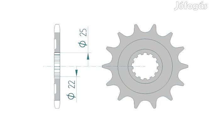 Afam első lánckerék, 13 fog, KXF 450