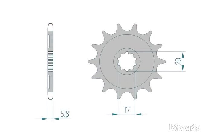 Afam első lánckerék, 13 fogas, KXF / RM-Z 250