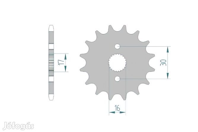 Afam öntisztító első lánckerék 420 / 15 fog CR 80 / 85