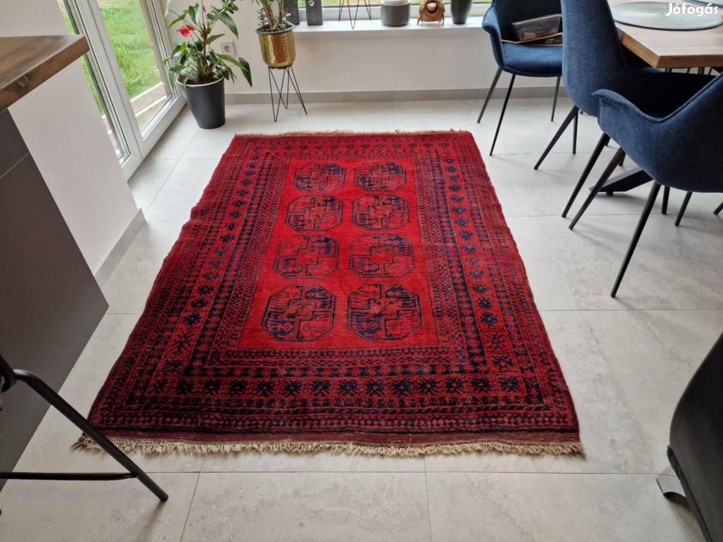 Afgán bokhara kondozi 145x205 kézi gyapjú perzsa szőnyeg MZ422