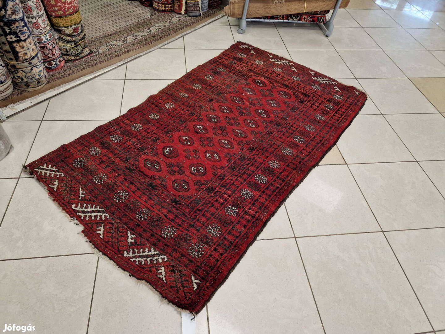 Afgán bokhara-tekke105x185 kézi csomózású gyapjú perzsa szőnyeg Vfz682