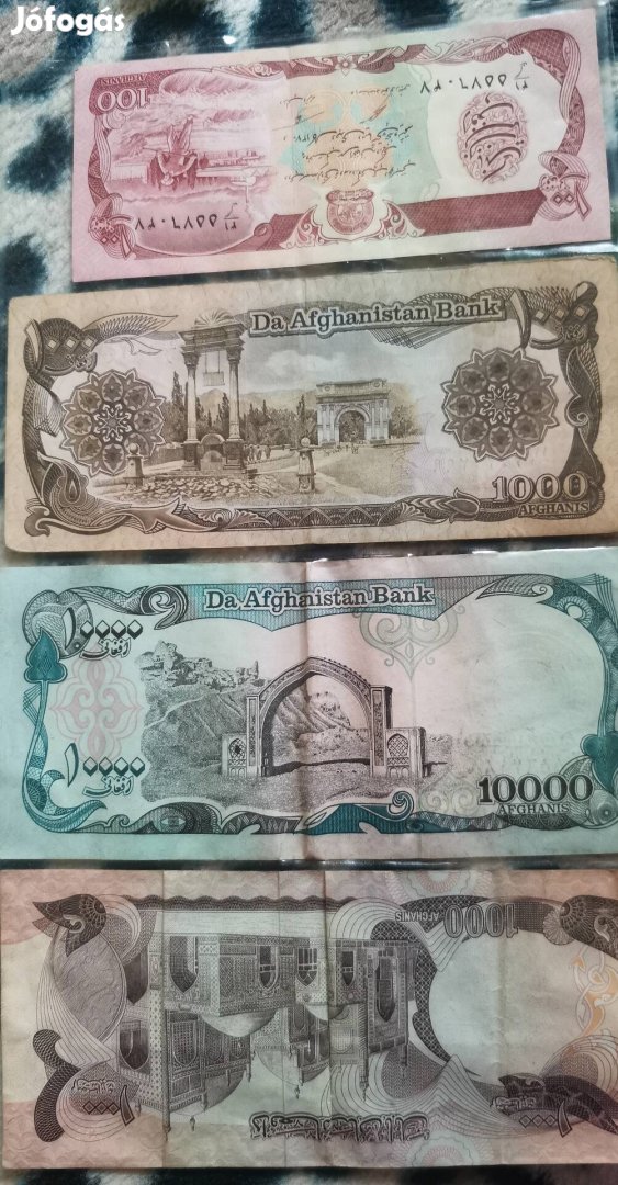 Afgán papír bankjegyek eladók 