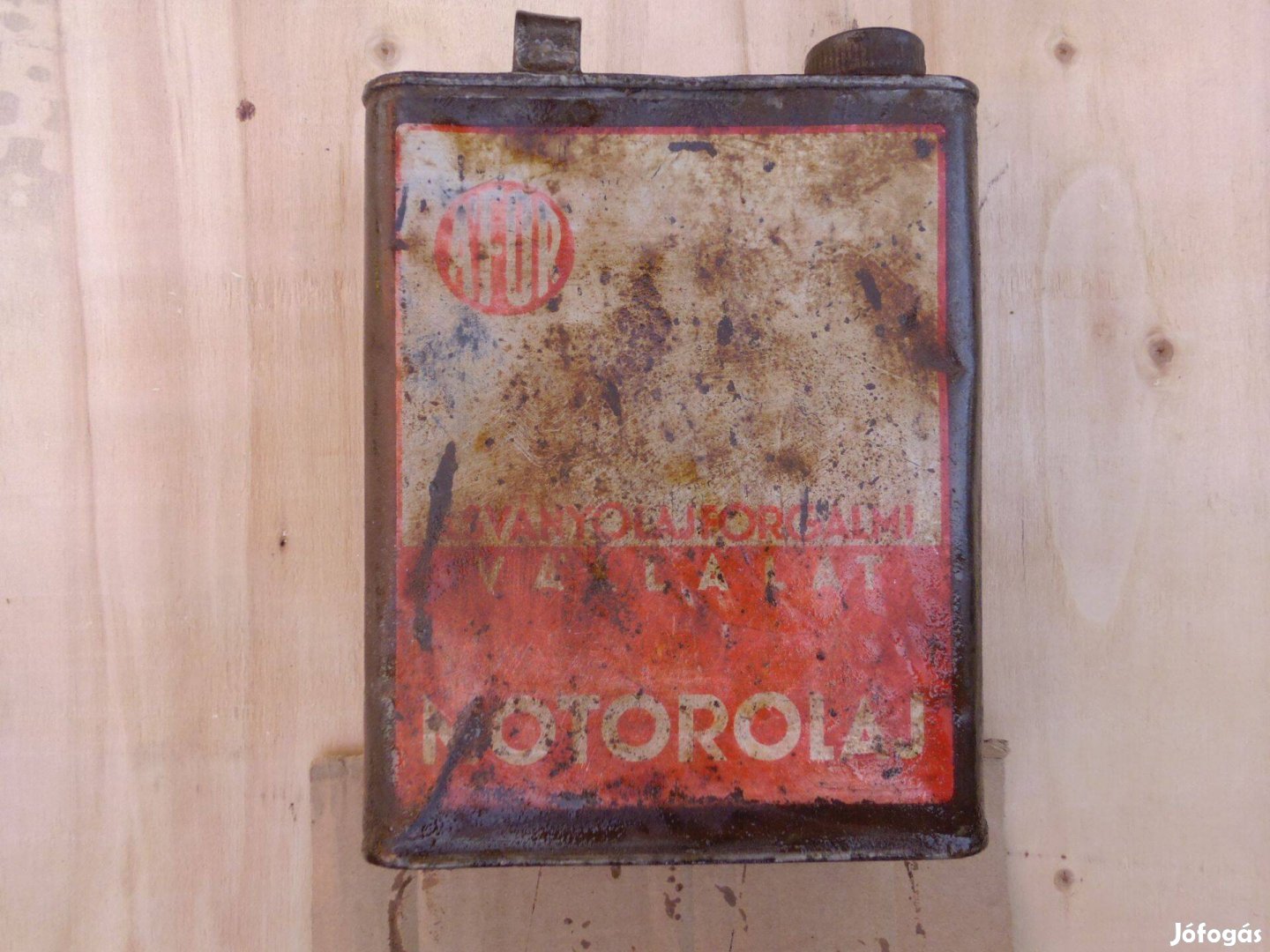 Áfor olajoskanna antik régi motorolaj 5l 2db