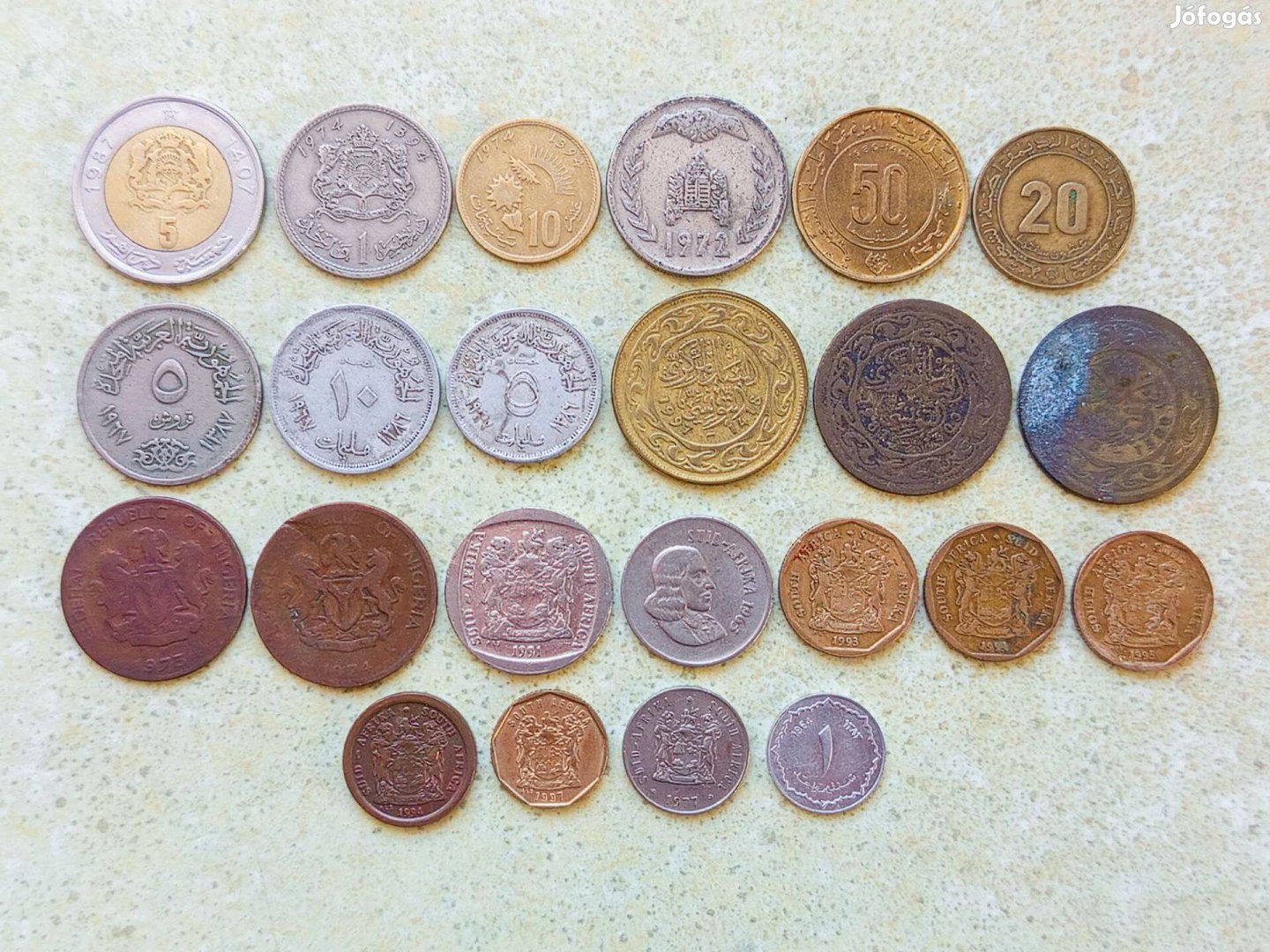 Afrika 23 db Különböző Érme Marokkó Algéria Tunézia