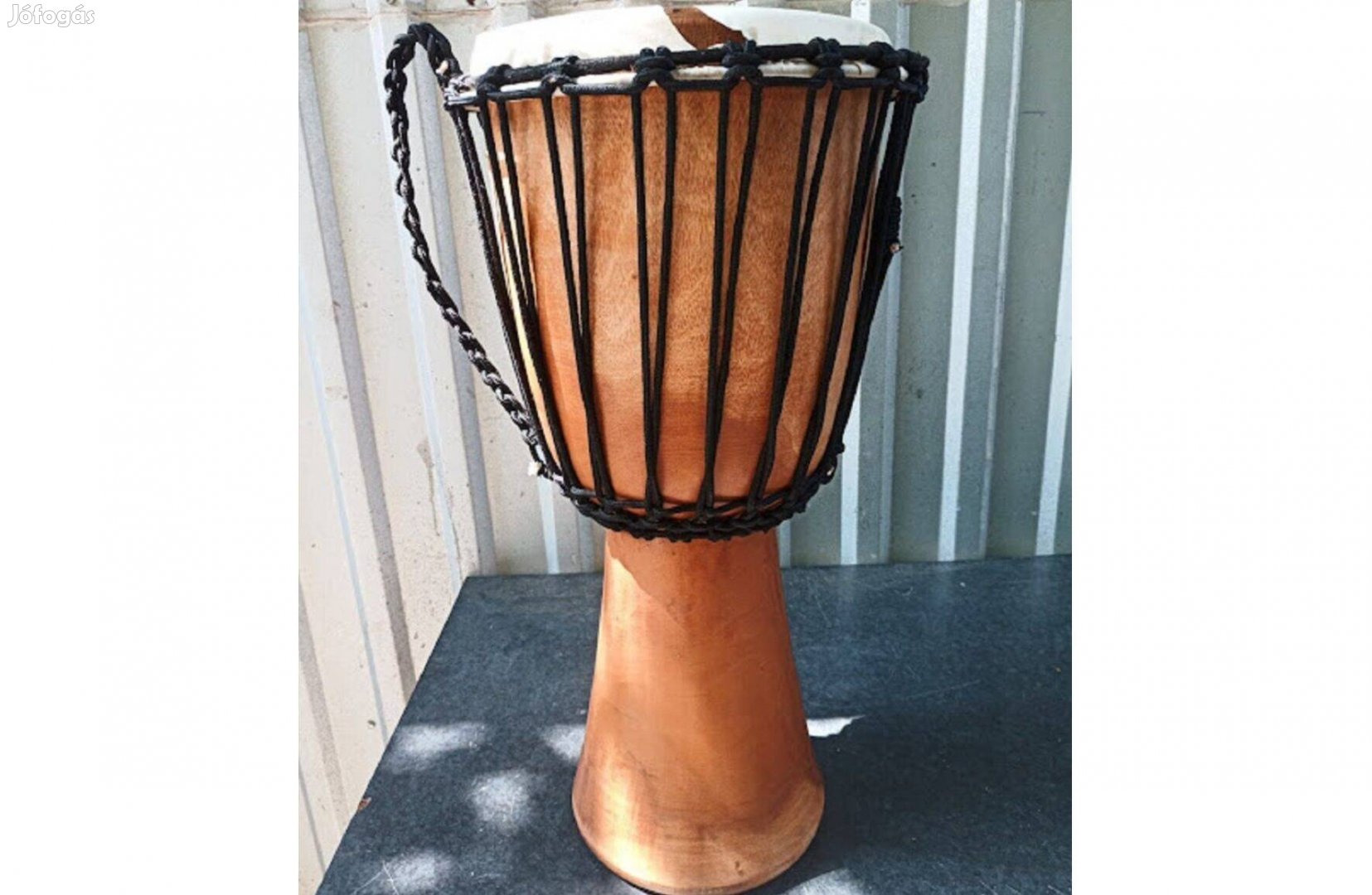 Afrikai djembe dob Mahogany 60 cm Natural