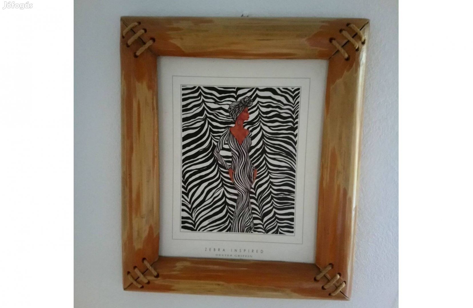 Afrikai falikép valódi bambusz keretben eladó