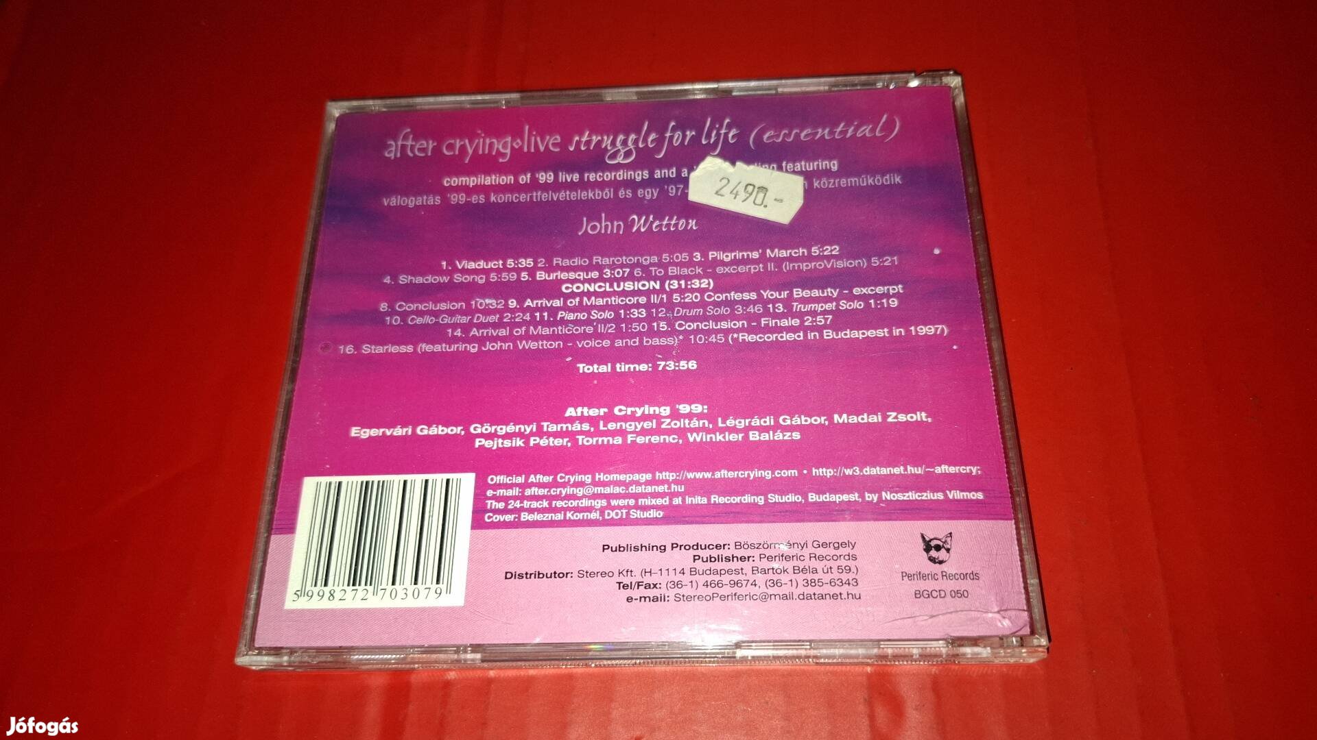 After Crying Struggle for life Cd 1999