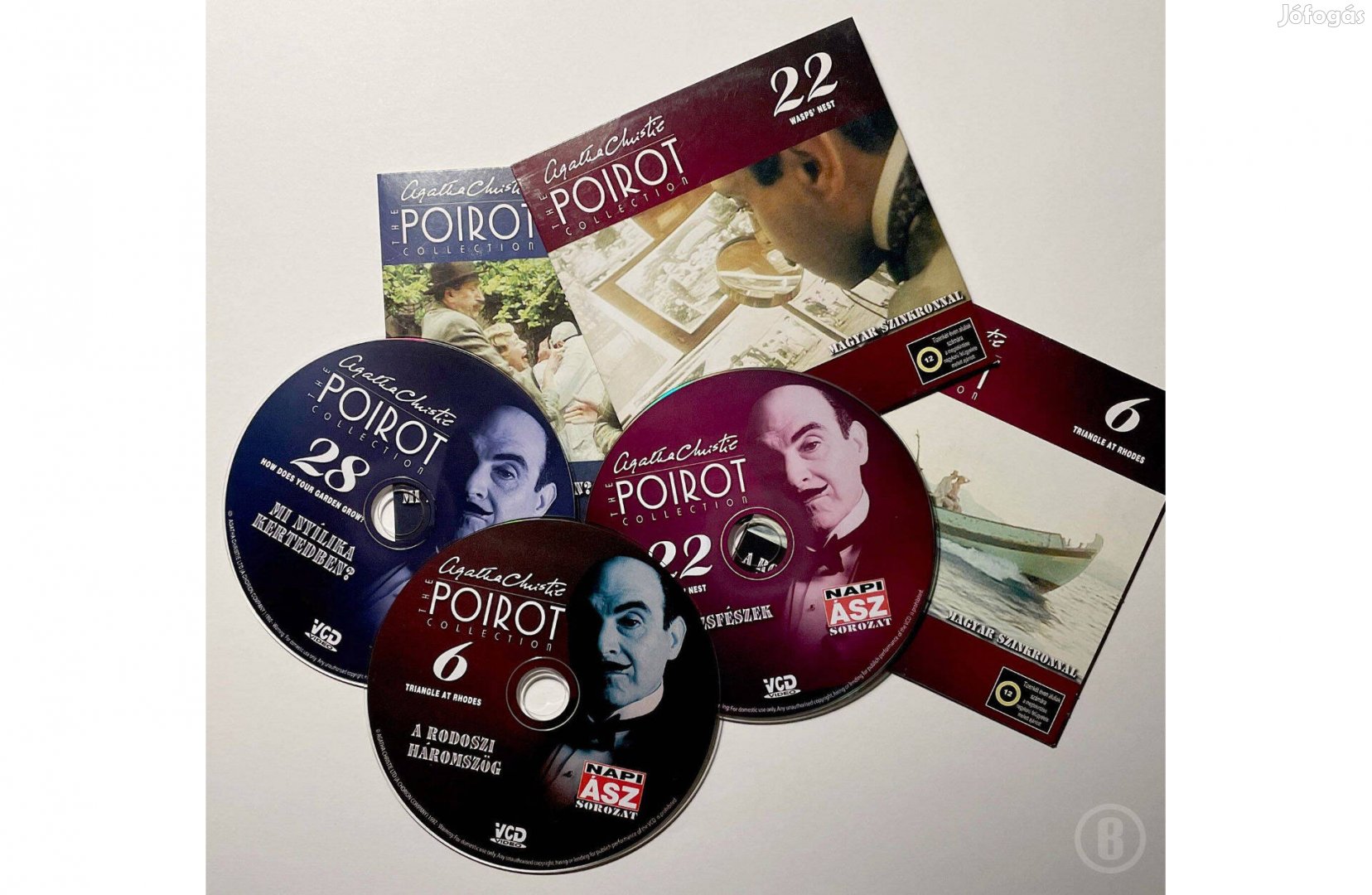 Agatha Christie Poirot sorozat - 3 db VCD - - Csak