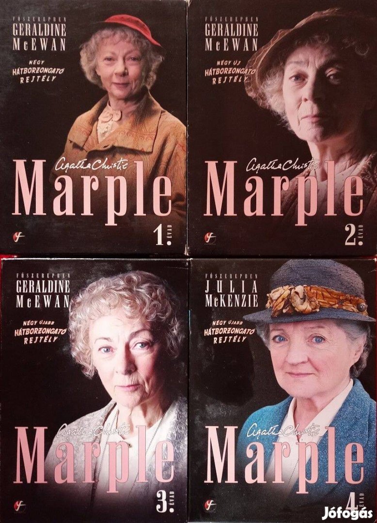 Agatha Christie - Miss Marple 1-4. évad dvd évadonként 9999 forint