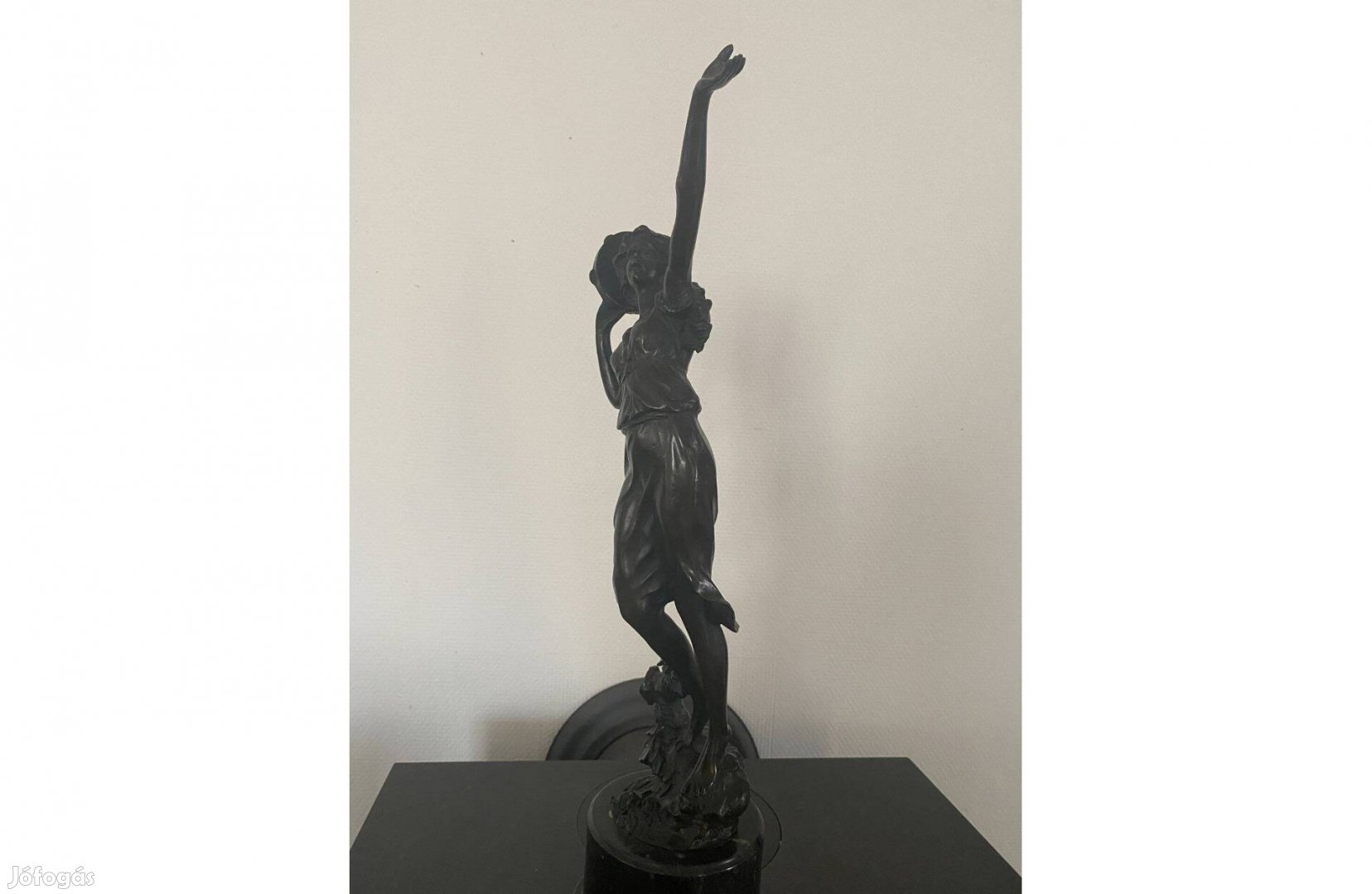 Agathon Leonard (1841-1923) art deco bronz táncosnő