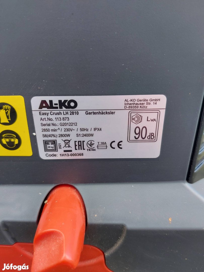 Ágdaráló AL-KO Easycrush LH2810