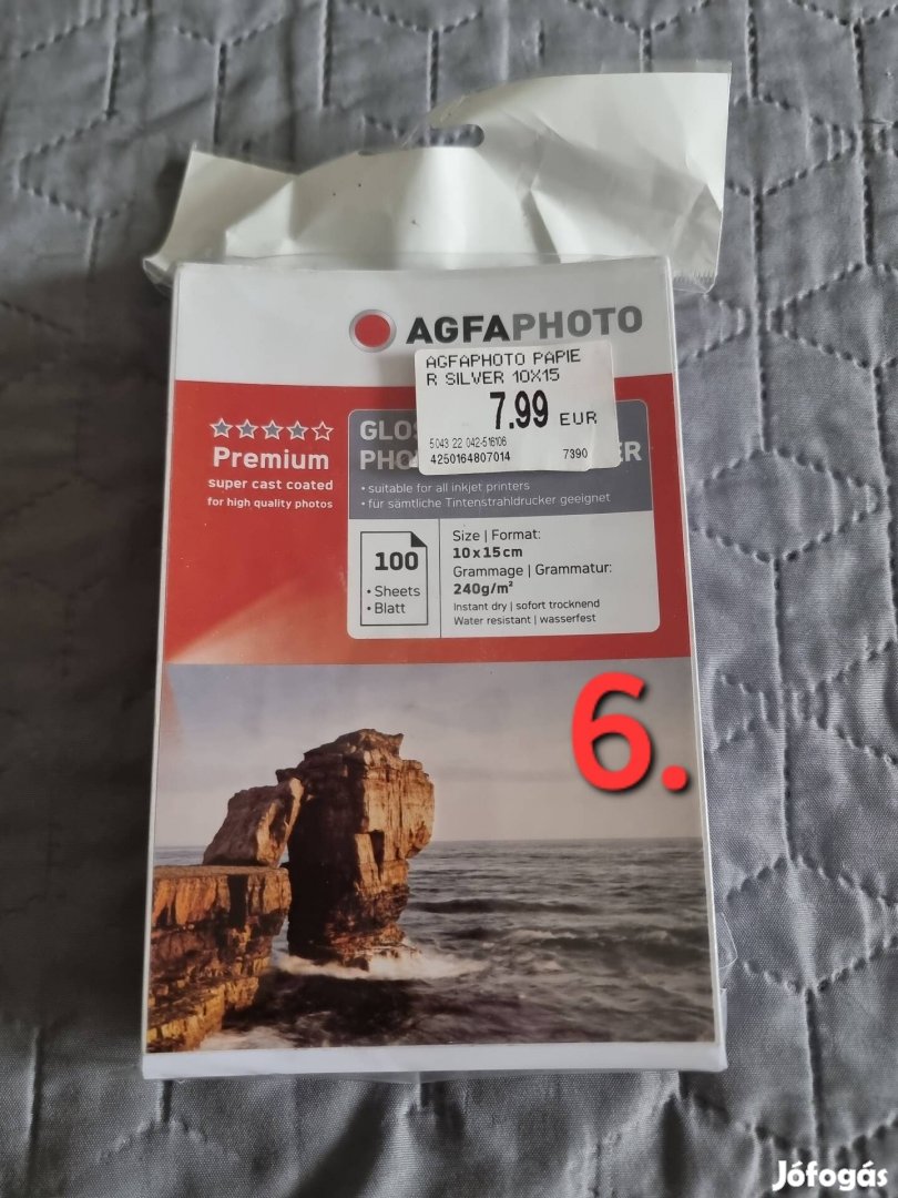Agfaphoto 100 db-os 10*15 prémium fotópapír 