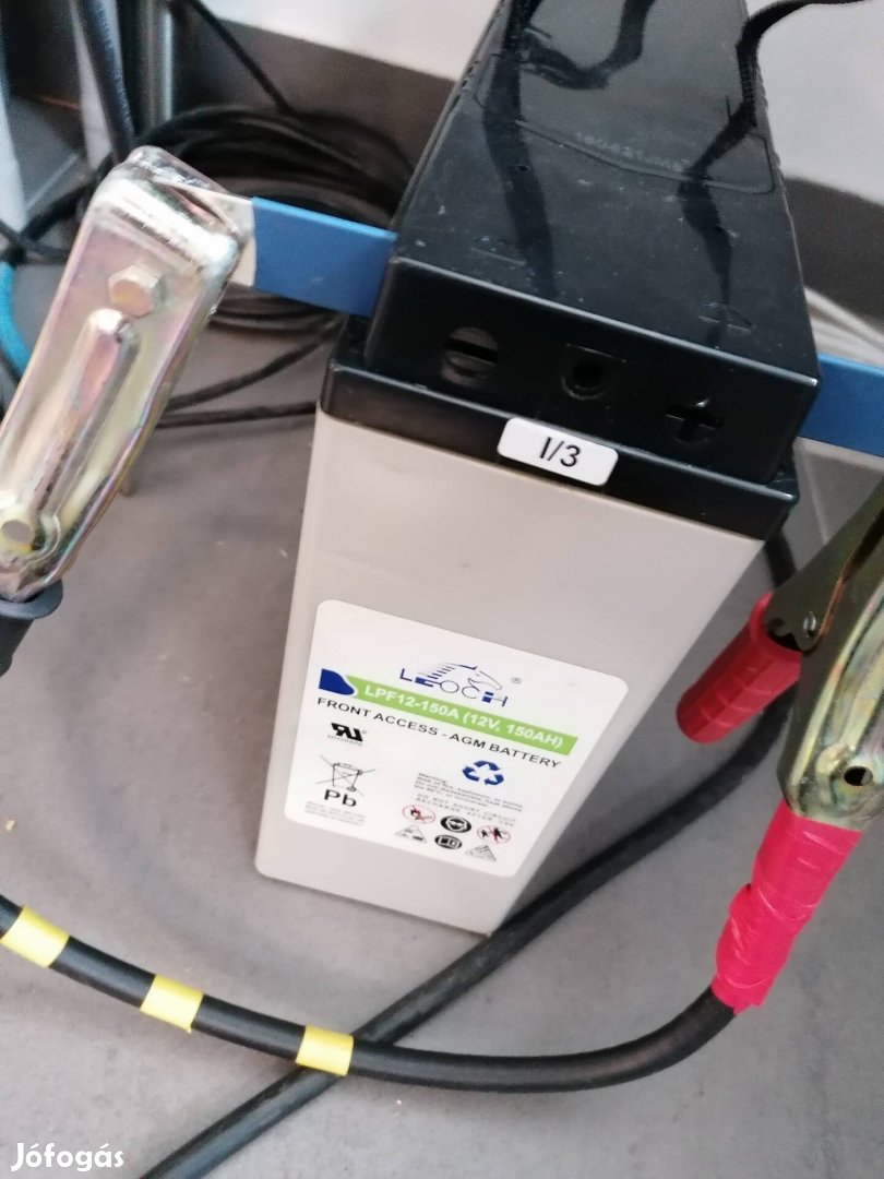 Agm 12v 150Ah munka akkumulátor, napelem, inverter, 