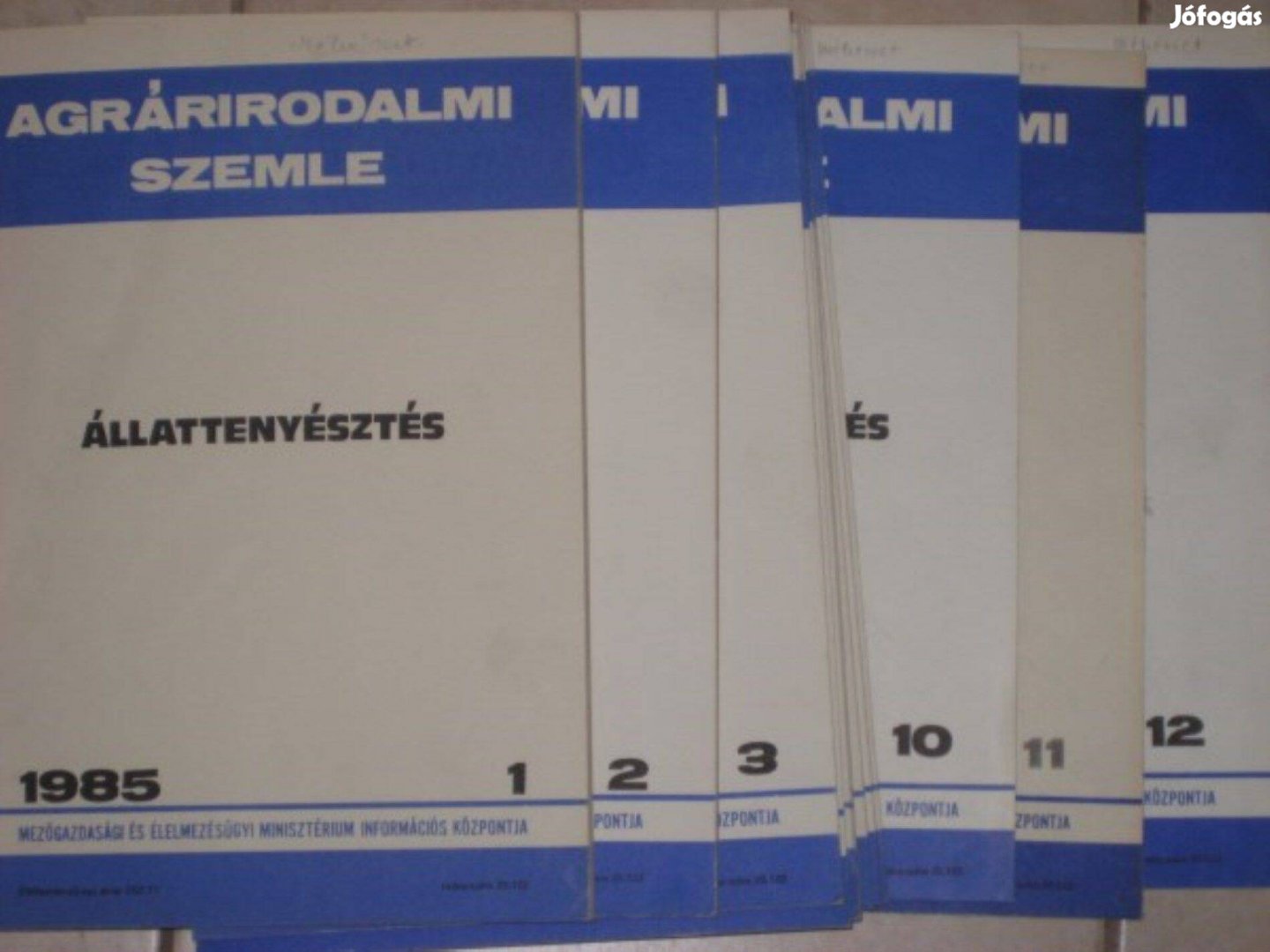Agrárirodalmi szemle 1985 1.-12. állat