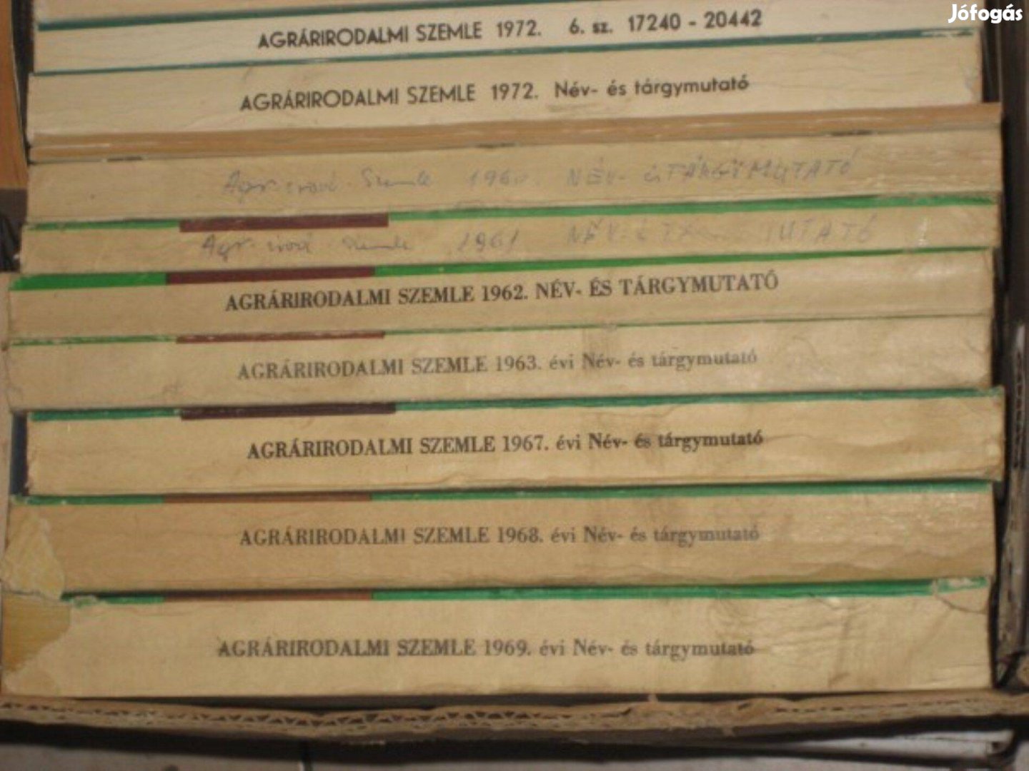 Agrárirodalmi szemle név- és tárgymutató 1960-63 és 67-69