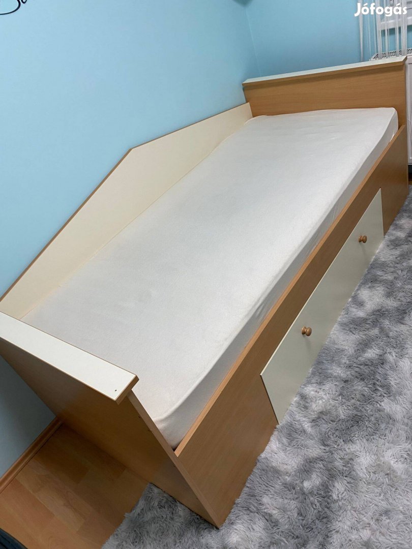 Ágy+rács / ágyneműtartós méret: 90 X 200 cm