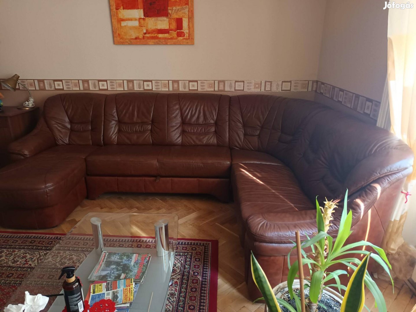 Agyazható bőr sarokkanapé Longlife Valdalpone 
