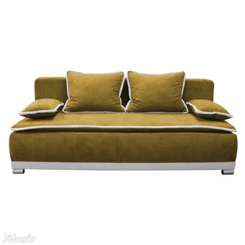 Ágyazható kanapéágy - Monte mustár fehér