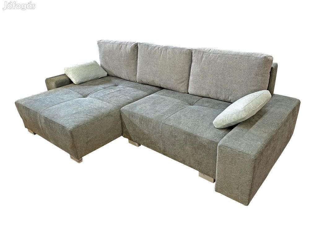 Ágyazható sarokkanapé -MEG001 szürke szövettel