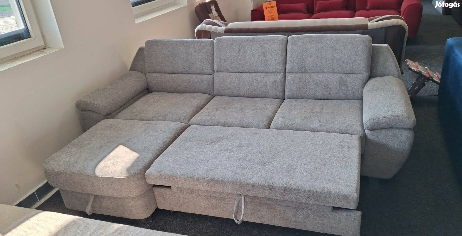 Ágyazható sarokkanapé ágyneműtartóval