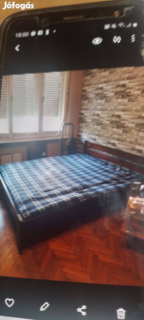 Ágykeret 2 matraccal.1dormeó ,1kókusz. 205x170cm.Fenyő.Lécrá